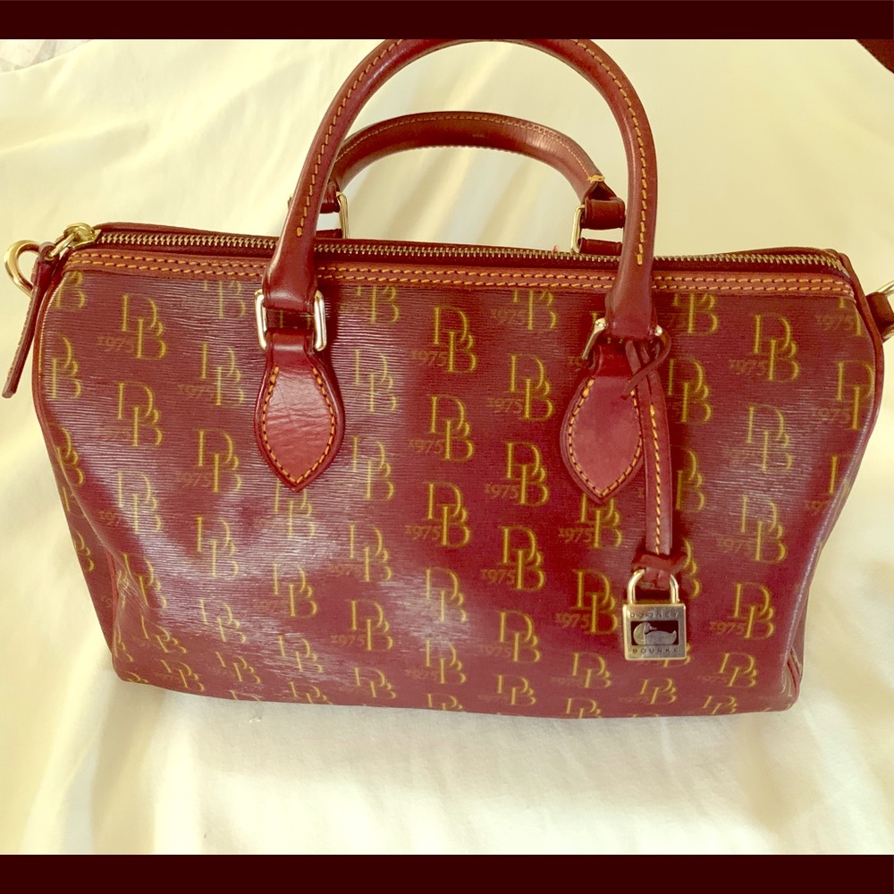 Dooney & Bourke Red and Gold Satchel